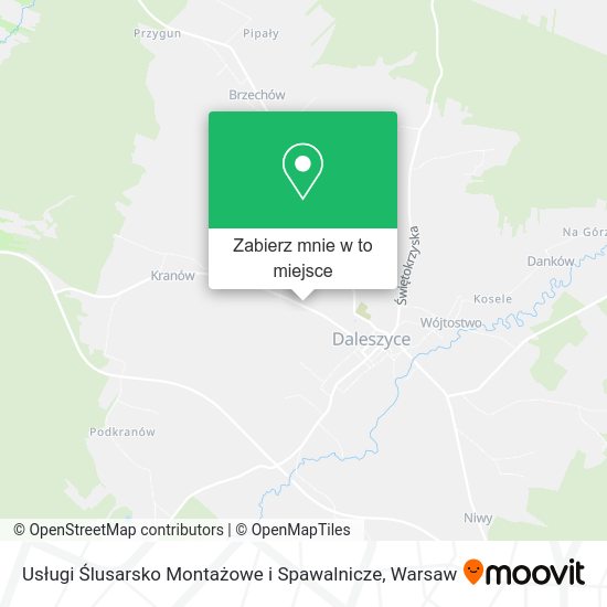 Mapa Usługi Ślusarsko Montażowe i Spawalnicze