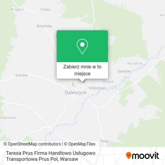 Mapa Teresa Prus Firma Handlowo Usługowo Transportowa Prus Pol