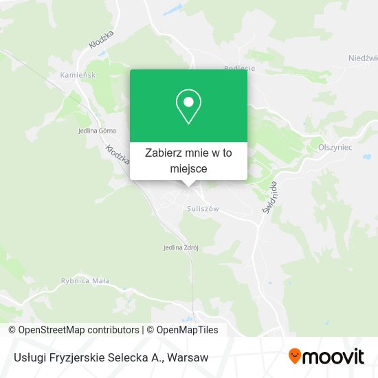 Mapa Usługi Fryzjerskie Selecka A.