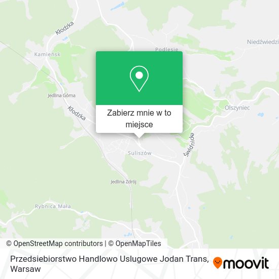 Mapa Przedsiebiorstwo Handlowo Uslugowe Jodan Trans