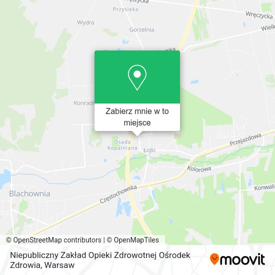 Mapa Niepubliczny Zakład Opieki Zdrowotnej Ośrodek Zdrowia