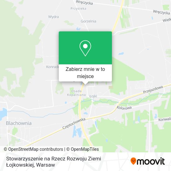 Mapa Stowarzyszenie na Rzecz Rozwoju Ziemi Łojkowskiej