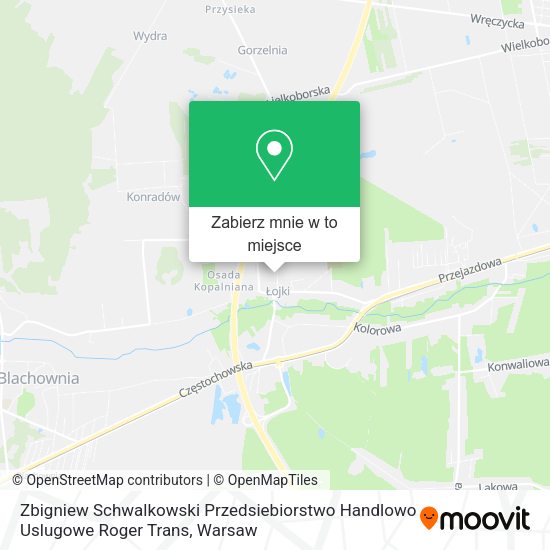 Mapa Zbigniew Schwalkowski Przedsiebiorstwo Handlowo Uslugowe Roger Trans