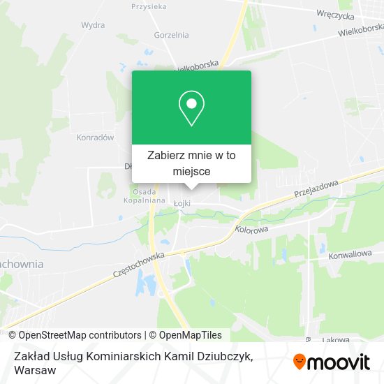 Mapa Zakład Usług Kominiarskich Kamil Dziubczyk