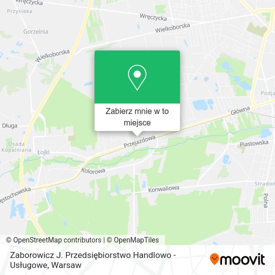 Mapa Zaborowicz J. Przedsiębiorstwo Handlowo - Usługowe