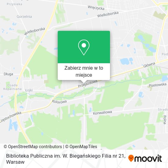 Mapa Biblioteka Publiczna im. W. Biegańskiego Filia nr 21