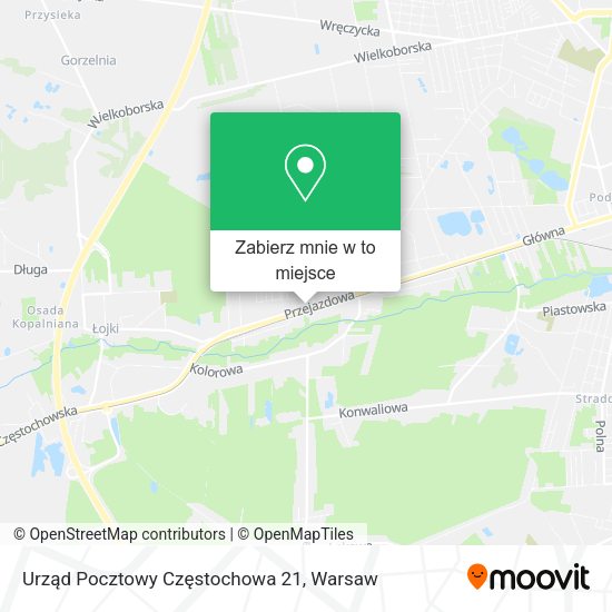 Mapa Urząd Pocztowy Częstochowa 21