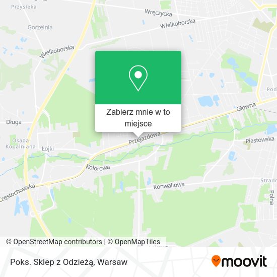 Mapa Poks. Sklep z Odzieżą