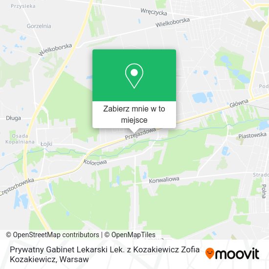 Mapa Prywatny Gabinet Lekarski Lek. z Kozakiewicz Zofia Kozakiewicz