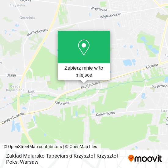 Mapa Zakład Malarsko Tapeciarski Krzysztof Krzysztof Poks