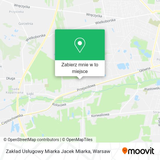 Mapa Zakład Usługowy Miarka Jacek Miarka