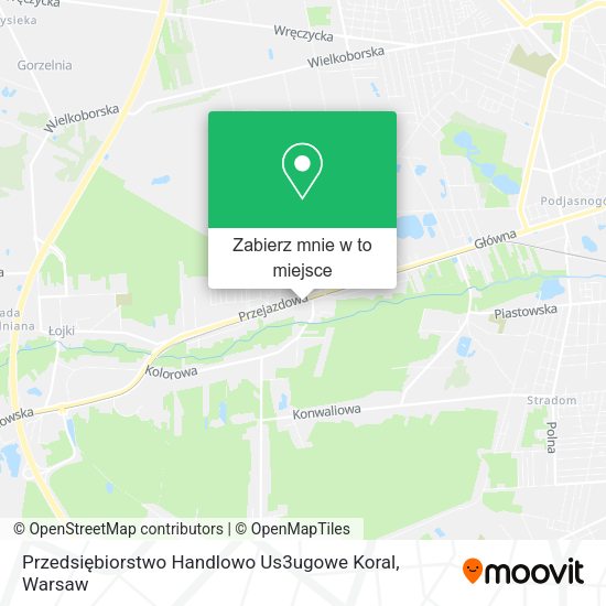 Mapa Przedsiębiorstwo Handlowo Us3ugowe Koral