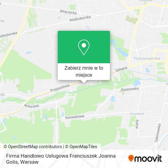 Mapa Firma Handlowo Usługowa Franciuszek Joanna Golis