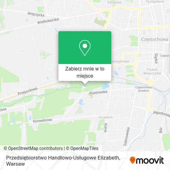 Mapa Przedsiębiorstwo Handlowo-Usługowe Elizabeth