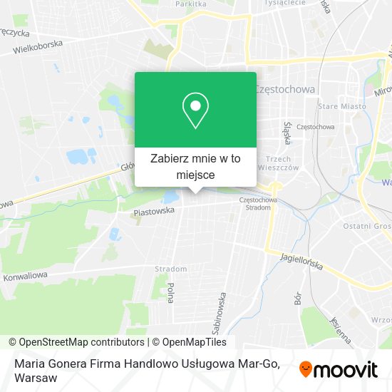 Mapa Maria Gonera Firma Handlowo Usługowa Mar-Go