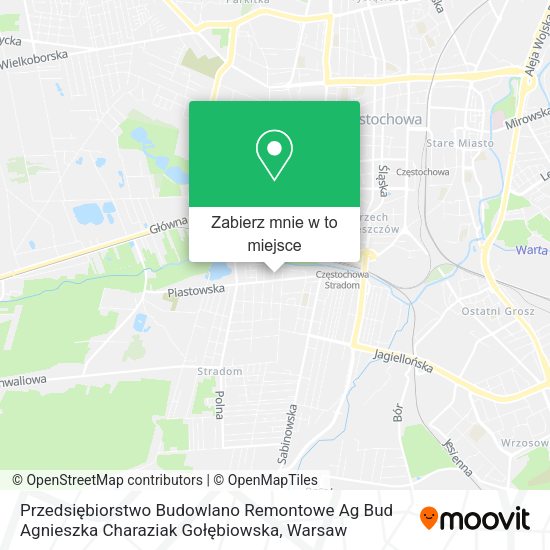 Mapa Przedsiębiorstwo Budowlano Remontowe Ag Bud Agnieszka Charaziak Gołębiowska