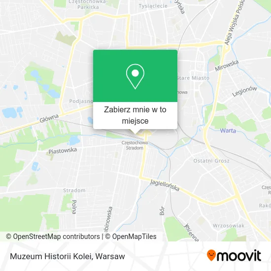 Mapa Muzeum Historii Kolei