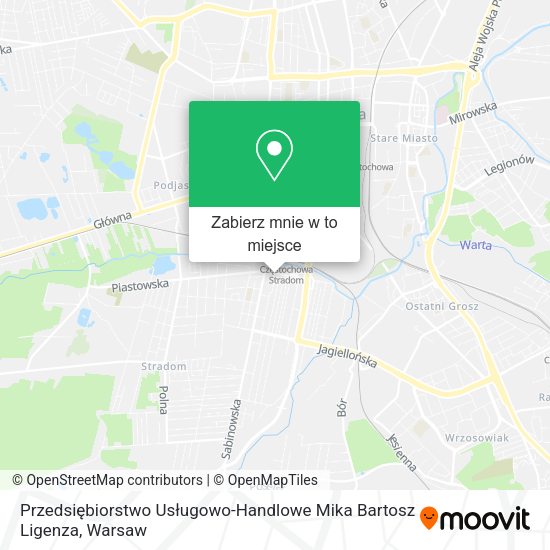 Mapa Przedsiębiorstwo Usługowo-Handlowe Mika Bartosz Ligenza