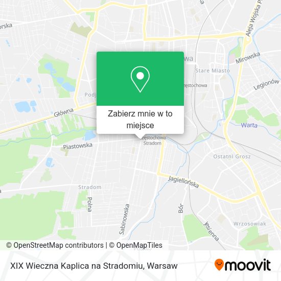 Mapa XIX Wieczna Kaplica na Stradomiu