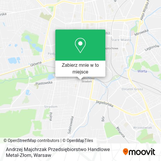 Mapa Andrzej Majchrzak Przedsiębiorstwo Handlowe Metal-Złom