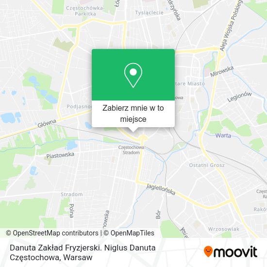 Mapa Danuta Zakład Fryzjerski. Niglus Danuta Częstochowa