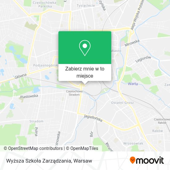 Mapa Wyższa Szkoła Zarządzania