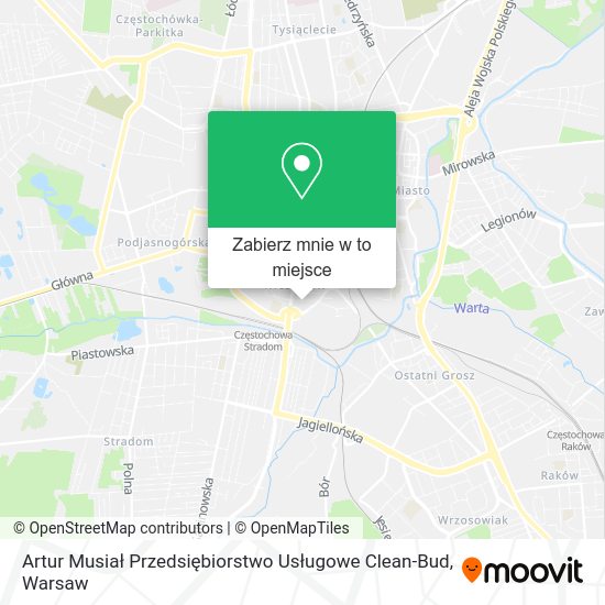 Mapa Artur Musiał Przedsiębiorstwo Usługowe Clean-Bud