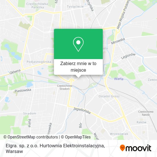 Mapa Elgra. sp. z o.o. Hurtownia Elektroinstalacyjna