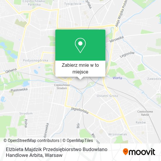 Mapa Elżbieta Majdzik Przedsiębiorstwo Budowlano Handlowe Arbita