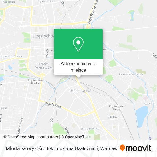 Mapa Młodzieżowy Ośrodek Leczenia Uzależnień