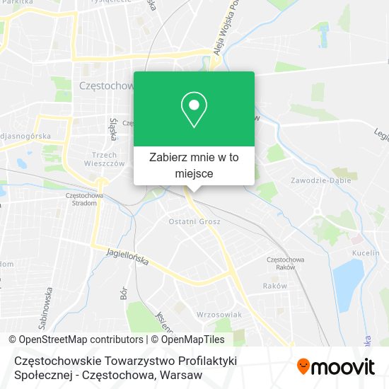 Mapa Częstochowskie Towarzystwo Profilaktyki Społecznej - Częstochowa