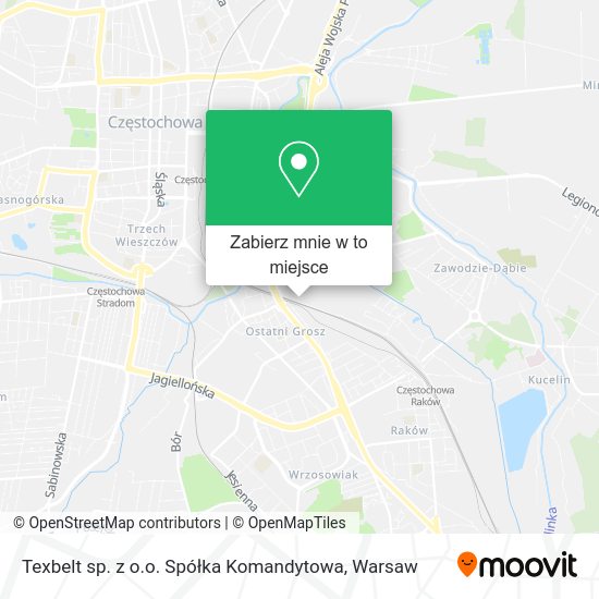 Mapa Texbelt sp. z o.o. Spółka Komandytowa