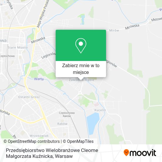 Mapa Przedsiębiorstwo Wielobranżowe Cleome Małgorzata Kuźnicka