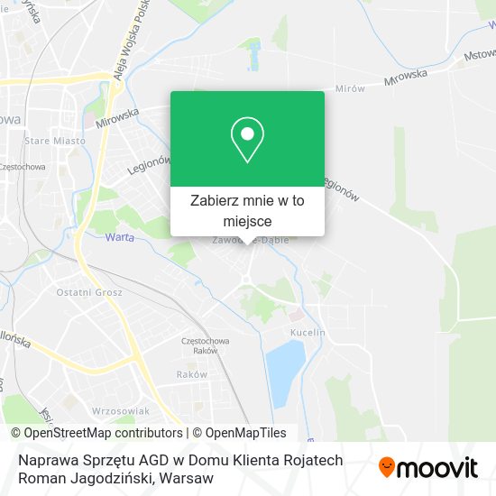 Mapa Naprawa Sprzętu AGD w Domu Klienta Rojatech Roman Jagodziński