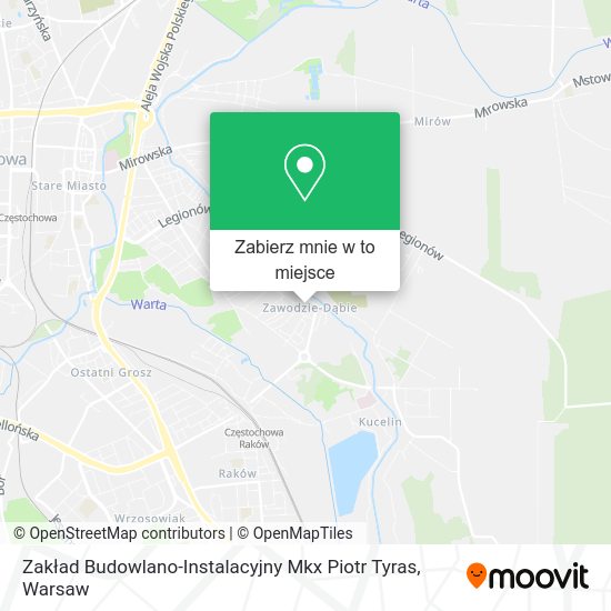 Mapa Zakład Budowlano-Instalacyjny Mkx Piotr Tyras