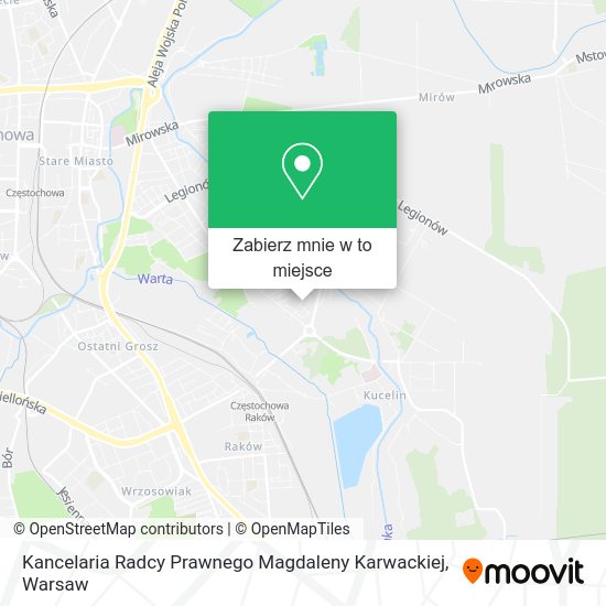 Mapa Kancelaria Radcy Prawnego Magdaleny Karwackiej