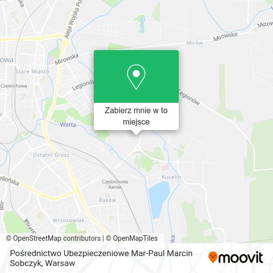 Mapa Pośrednictwo Ubezpieczeniowe Mar-Paul Marcin Sobczyk