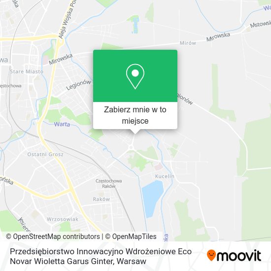 Mapa Przedsiębiorstwo Innowacyjno Wdrożeniowe Eco Novar Wioletta Garus Ginter