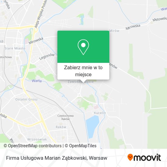 Mapa Firma Usługowa Marian Ząbkowski