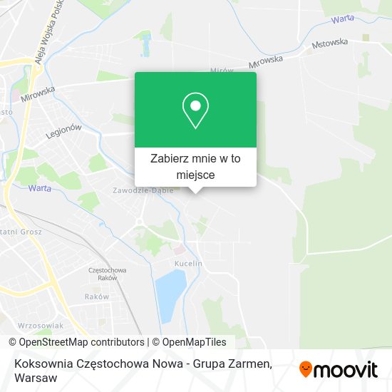 Mapa Koksownia Częstochowa Nowa - Grupa Zarmen