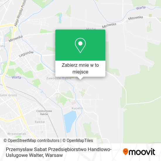 Mapa Przemysław Sabat Przedsiębiorstwo Handlowo-Usługowe Walter