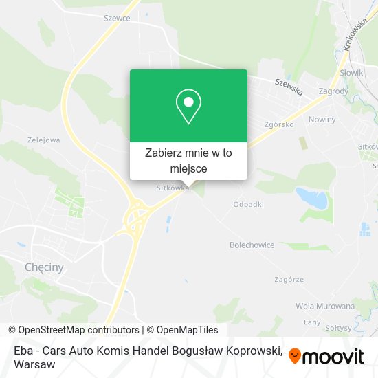 Mapa Eba - Cars Auto Komis Handel Bogusław Koprowski