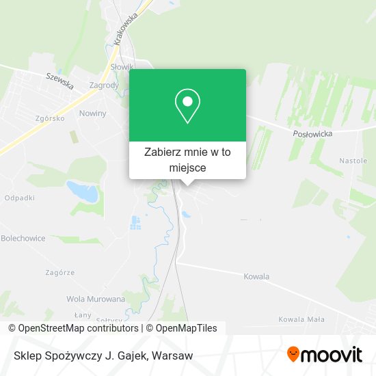 Mapa Sklep Spożywczy J. Gajek