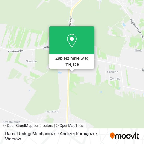 Mapa Ramel Usługi Mechaniczne Andrzej Ramiączek