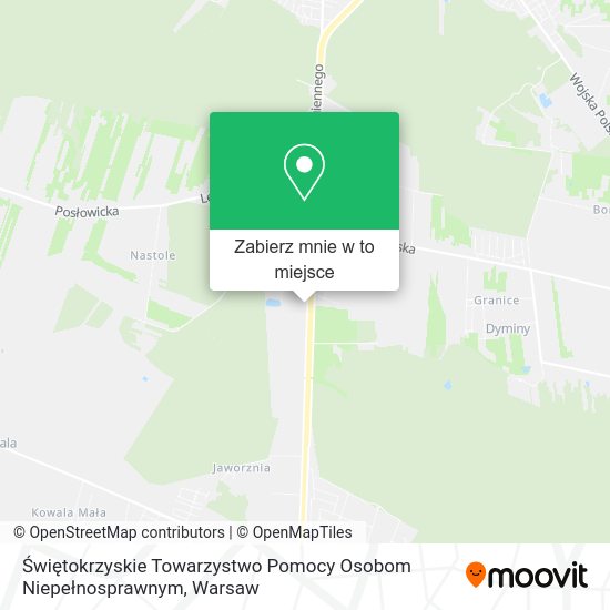 Mapa Świętokrzyskie Towarzystwo Pomocy Osobom Niepełnosprawnym