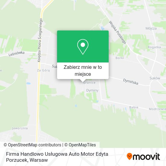 Mapa Firma Handlowo Usługowa Auto Motor Edyta Porzucek