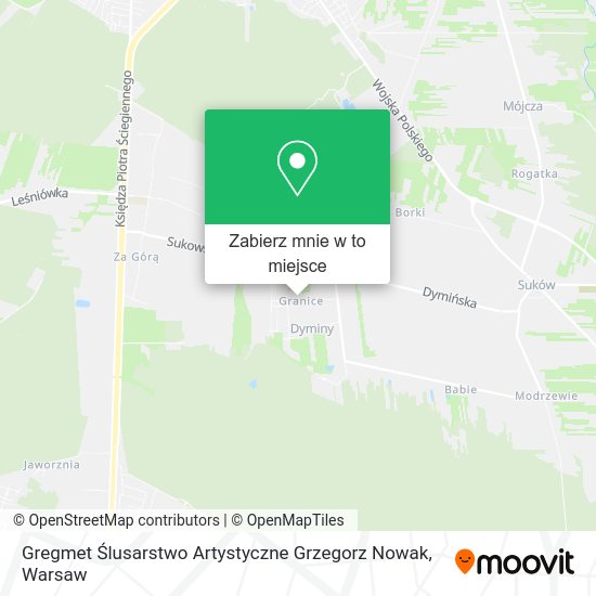 Mapa Gregmet Ślusarstwo Artystyczne Grzegorz Nowak