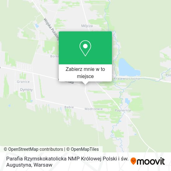 Mapa Parafia Rzymskokatolicka NMP Królowej Polski i św. Augustyna