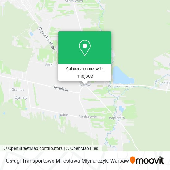 Mapa Usługi Transportowe Mirosława Młynarczyk