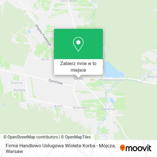 Mapa Firma Handlowo Usługowa Wioleta Korba - Mójcza